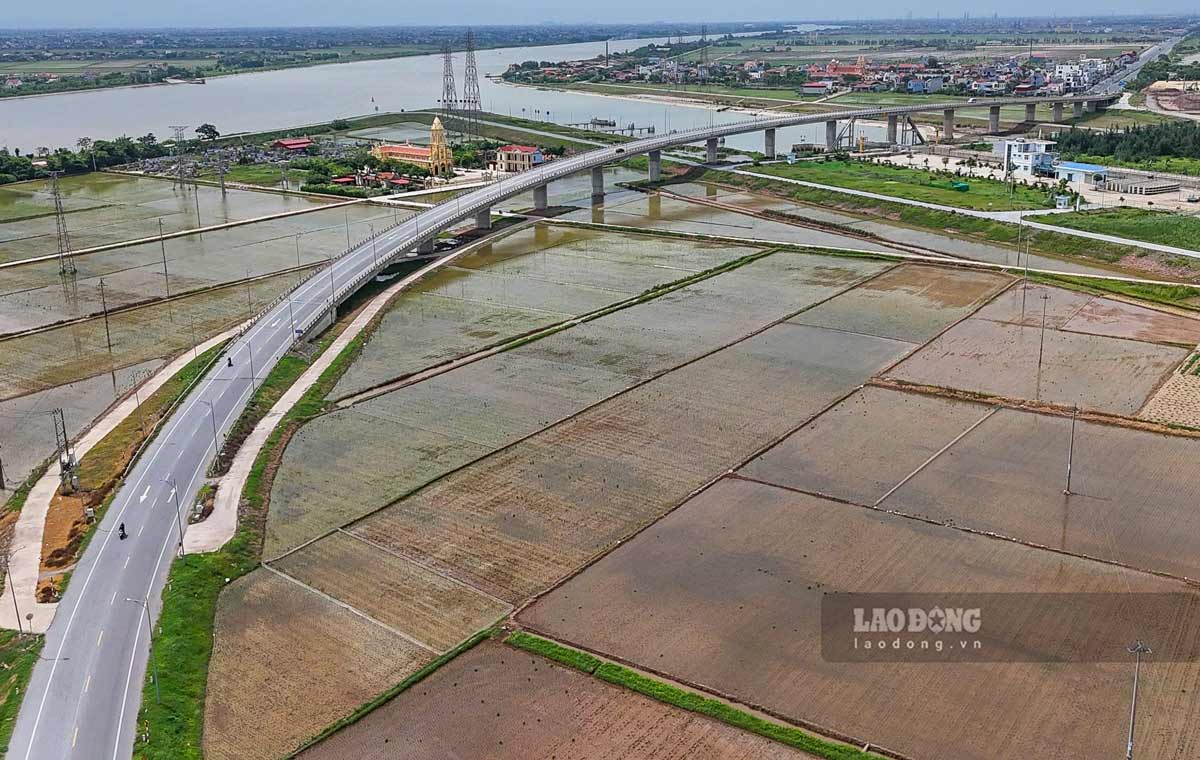 The road connecting to the coastal area of Ninh Binh province is the development axis connecting the old Nam Dinh coastal economic zone (now Ninh Binh province) with the Cau Gie - Ninh Binh expressway. Photo: Luong Ha