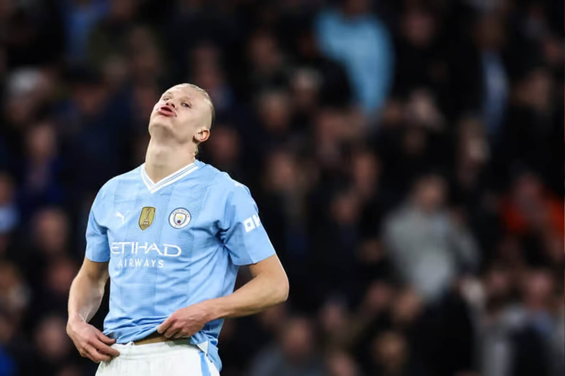 Erling Haaland has little chance of wearing the Man City captain's armband regularly. Photo: AFP