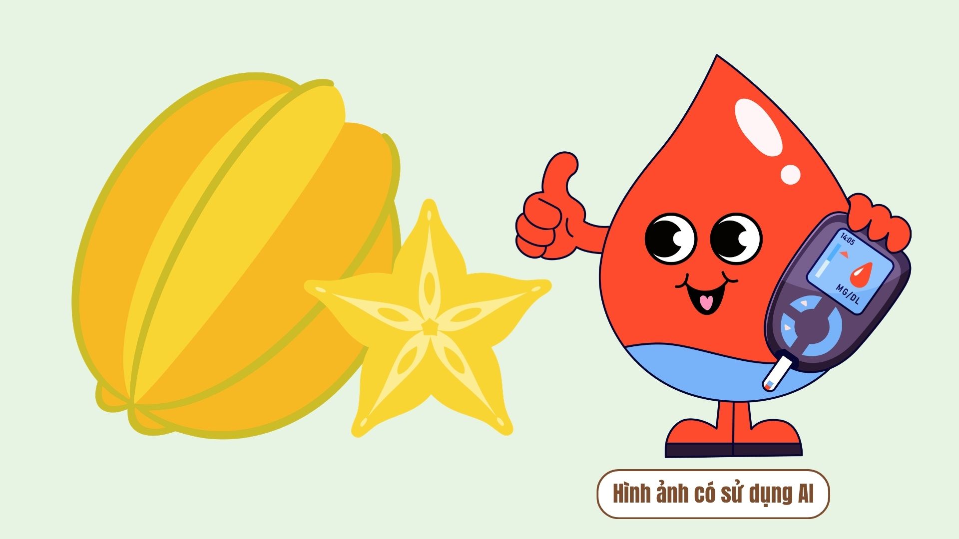 Eating star fruit can help reduce blood fat and control blood sugar. Graphics: AI