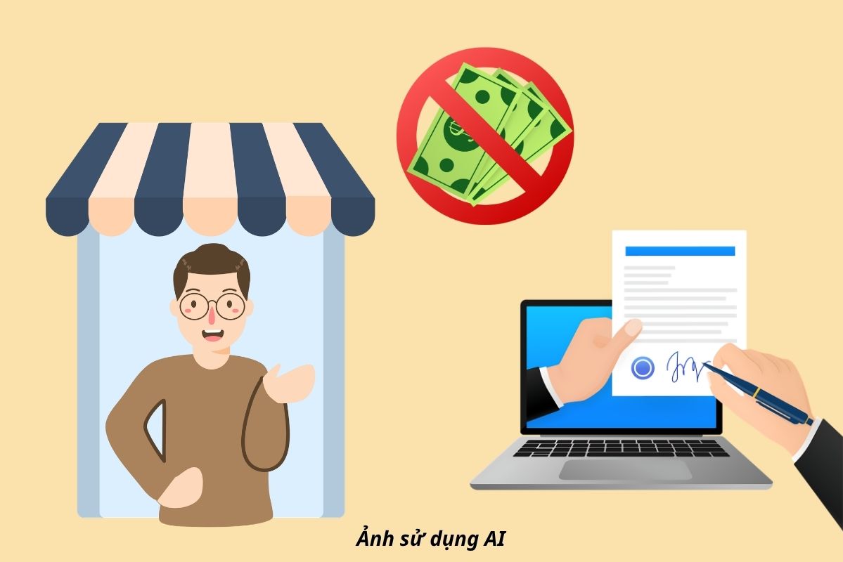 Conditions for business households to be exempt from electronic document services. Graphics: AI