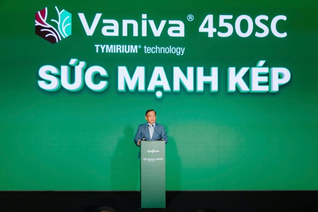 Ông Trần Thanh Vũ, Tổng Giám đốc Syngenta Việt Nam, phát biểu tại sự kiện giới thiệu sản phẩm sức mạnh kép - Vaniva® 450SC. (Ảnh: Syngenta Việt Nam)