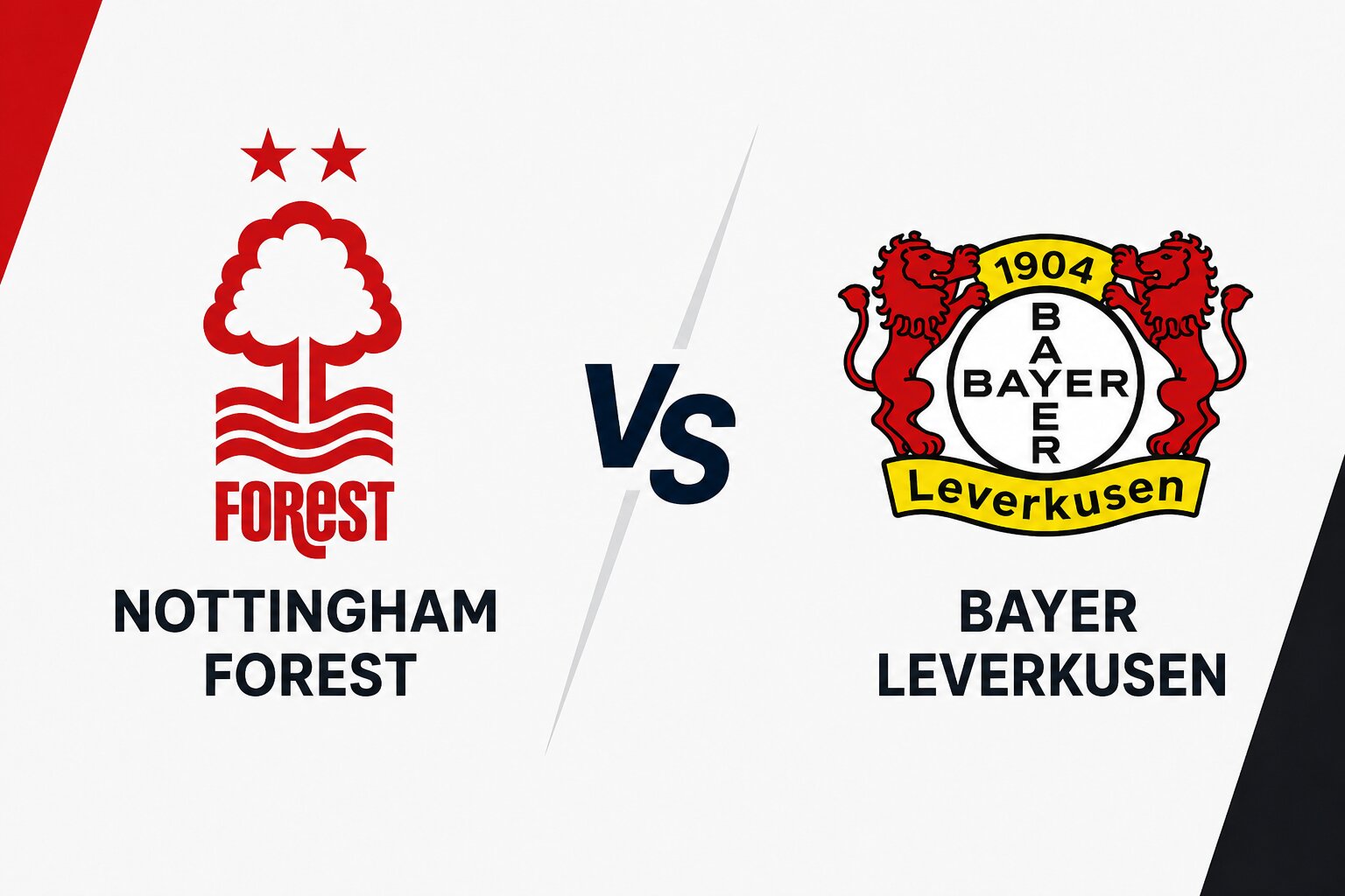 Football commentary Nottingham Forest vs Bayer Leverkusen. Graphics: An An