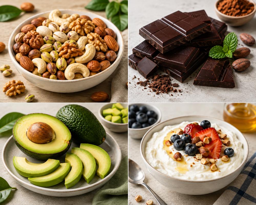 Nutritious foods, supporting overall health. Photo supported by AI