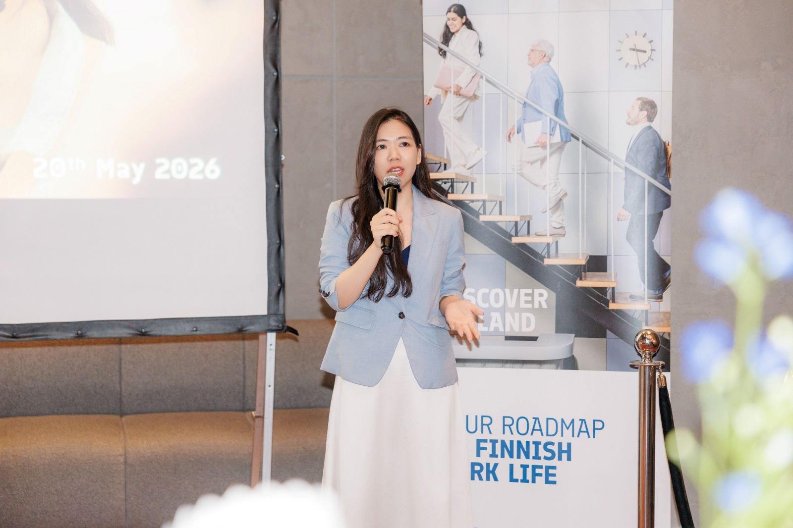 Bà Lê Vân Anh, Quản lý Khu vực của Work in Finland (thuộc Business Finland Việt Nam), nhấn mạnh ý nghĩa của chương trình. Ảnh: Discover Finland