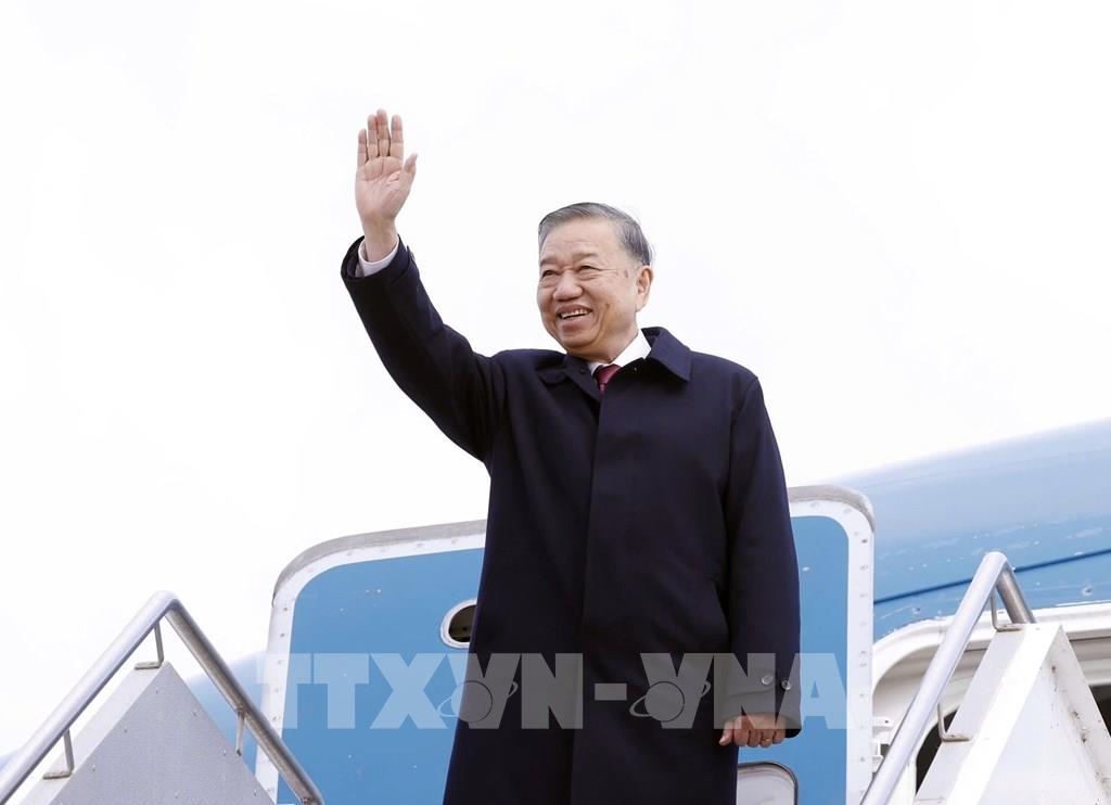 General Secretary and President To Lam leaves Canberra capital, successfully concluding his state visit to Australia. Photo: VNA
