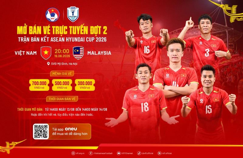 VFF opens ticket sales for the 2nd semi-final match between Vietnam vs Malaysia. Photo: VFF