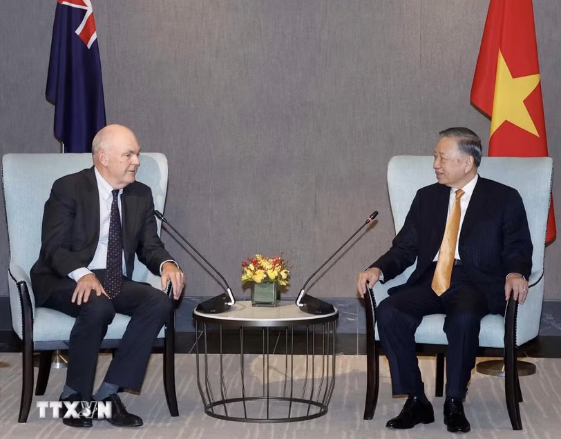 General Secretary and President To Lam receives Mr. Steven Joyce - Acting Chairman of the New Zealand - Vietnam Friendship Association. Photo: VNA