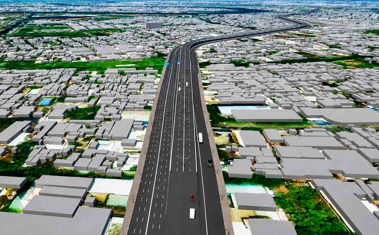 Ho Chi Minh City will start the project to expand National Highway 13 to 60 m, build a 4-lane elevated road in the middle, on September 2nd. Photo: Ho Chi Minh City Department of Construction