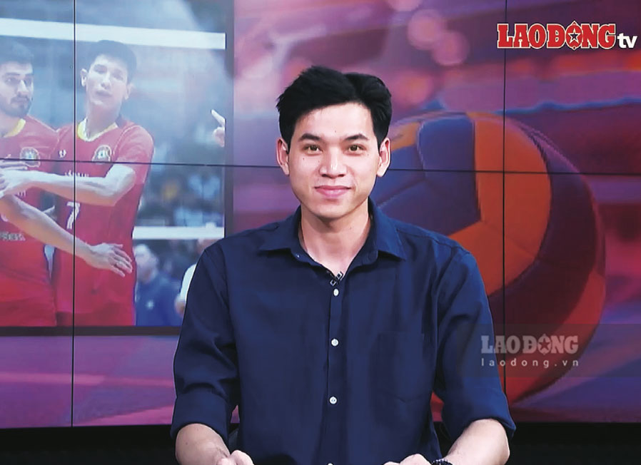 Chuyền hai Hoài Phương trong chương trình Góc nhìn thể thao. Ảnh: MINH PHONG