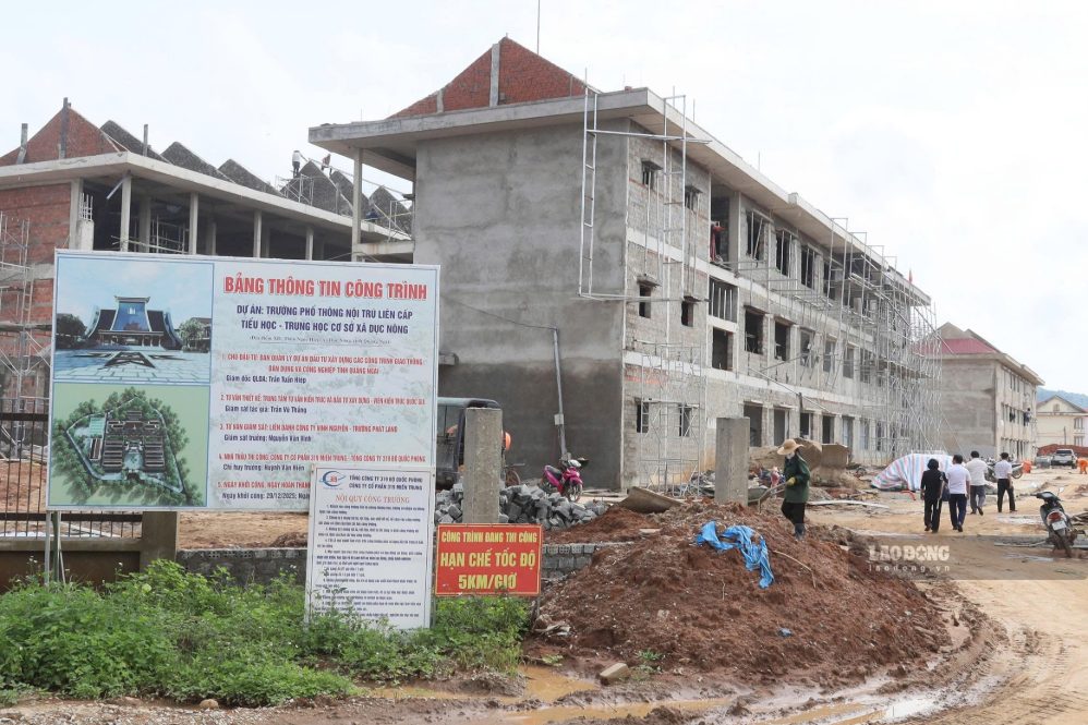 Da Nang urgently requests to accelerate the construction progress of 6 boarding schools in the border area. Photo: Nguyen Linh
