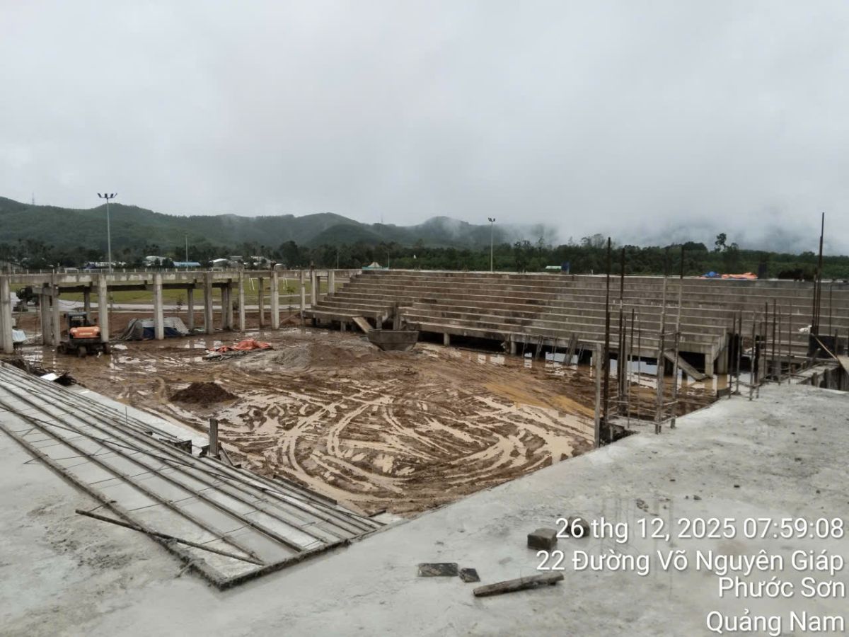 PVC-Bình Sơn đang xây dựng Khu Thể thao Phước Sơn - tỉnh Quảng Nam. Ảnh: Petrovietnam