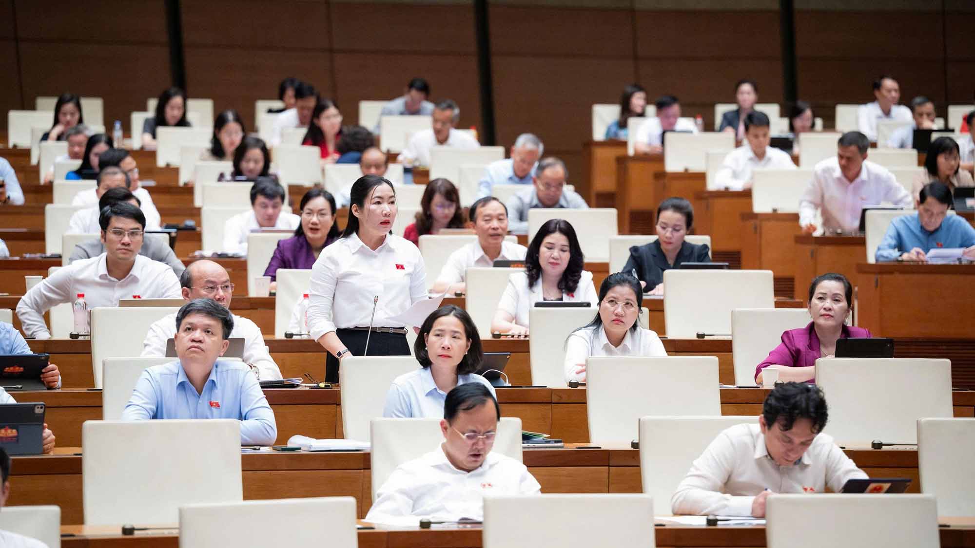 Today (August 13), the National Assembly will discuss in the hall the agreement related to the Ninh Thuan Nuclear Power Plant Project. Photo: Quochoi. vn