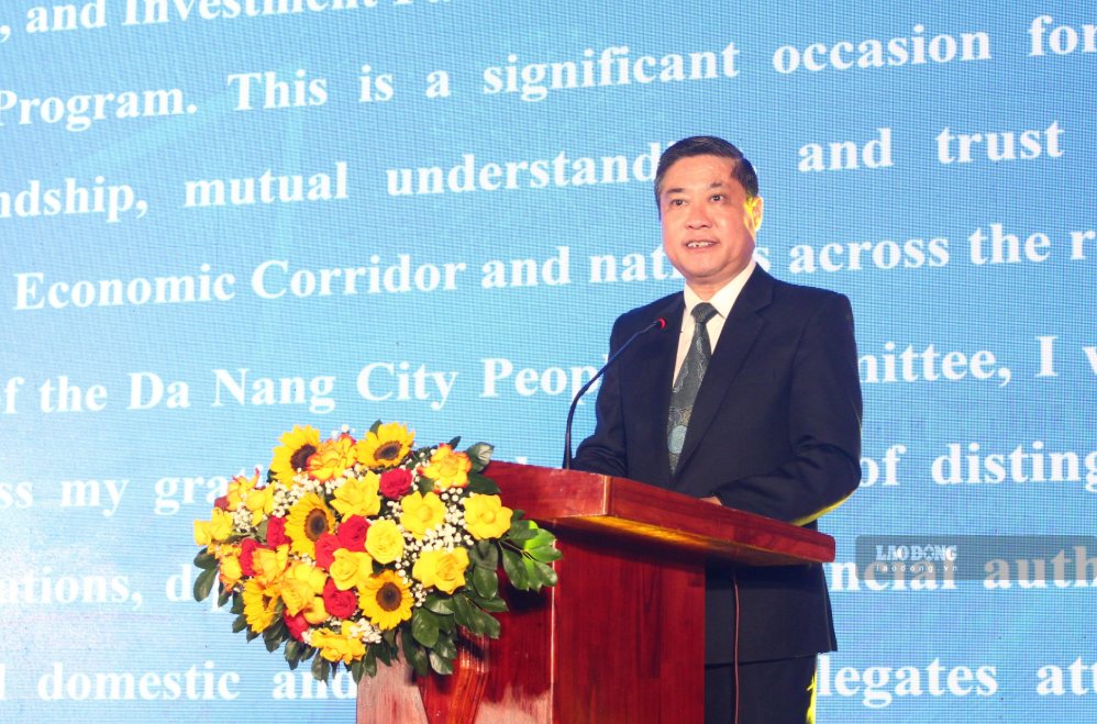 Ông Phan Thái Bình, Phó Chủ tịch UBND TP Đà Nẵng phát biểu khai mạc hội chợ. Ảnh: Thanh Huyền