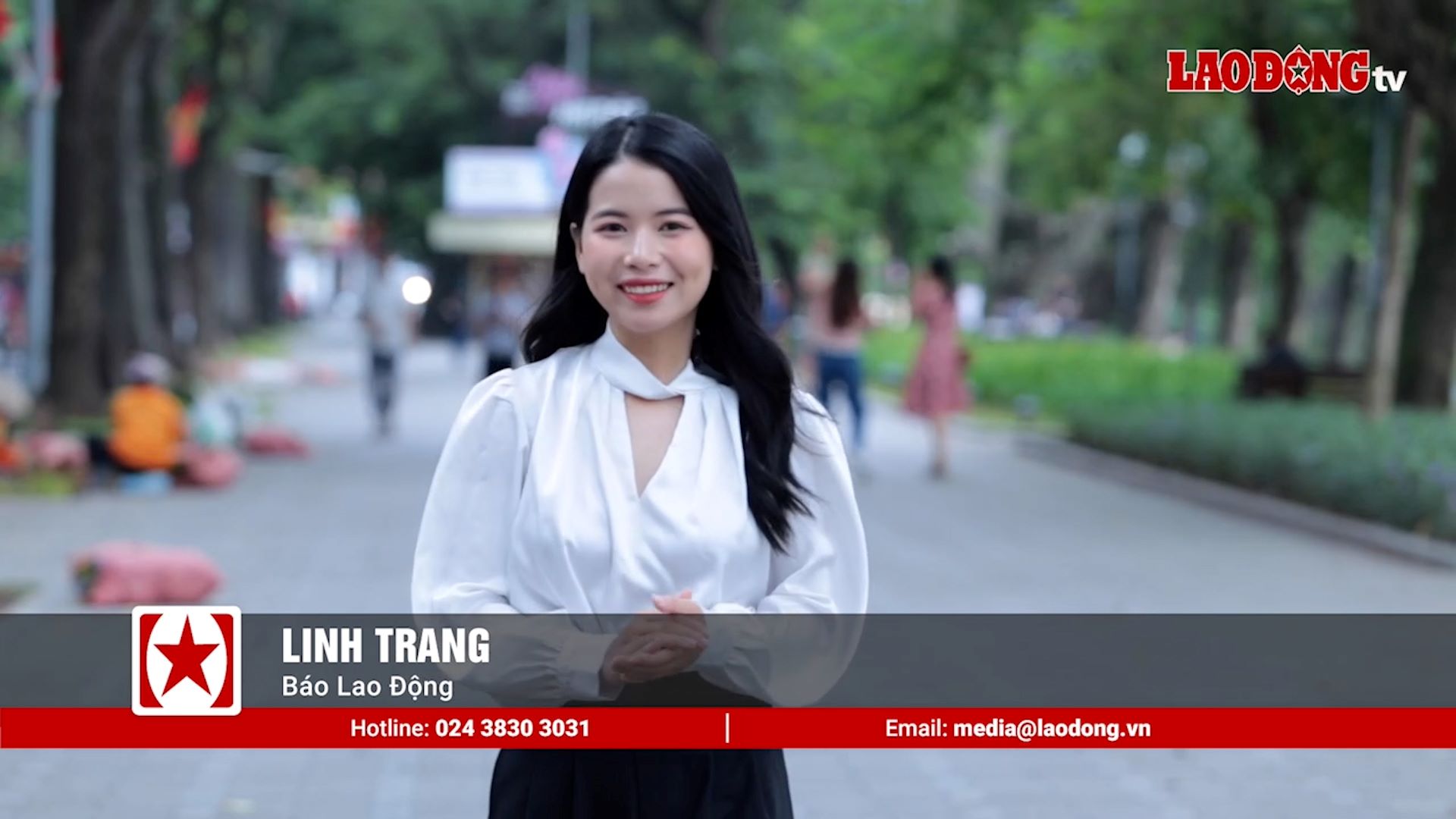 Reporter Linh Trang. Photo: VIET ANH