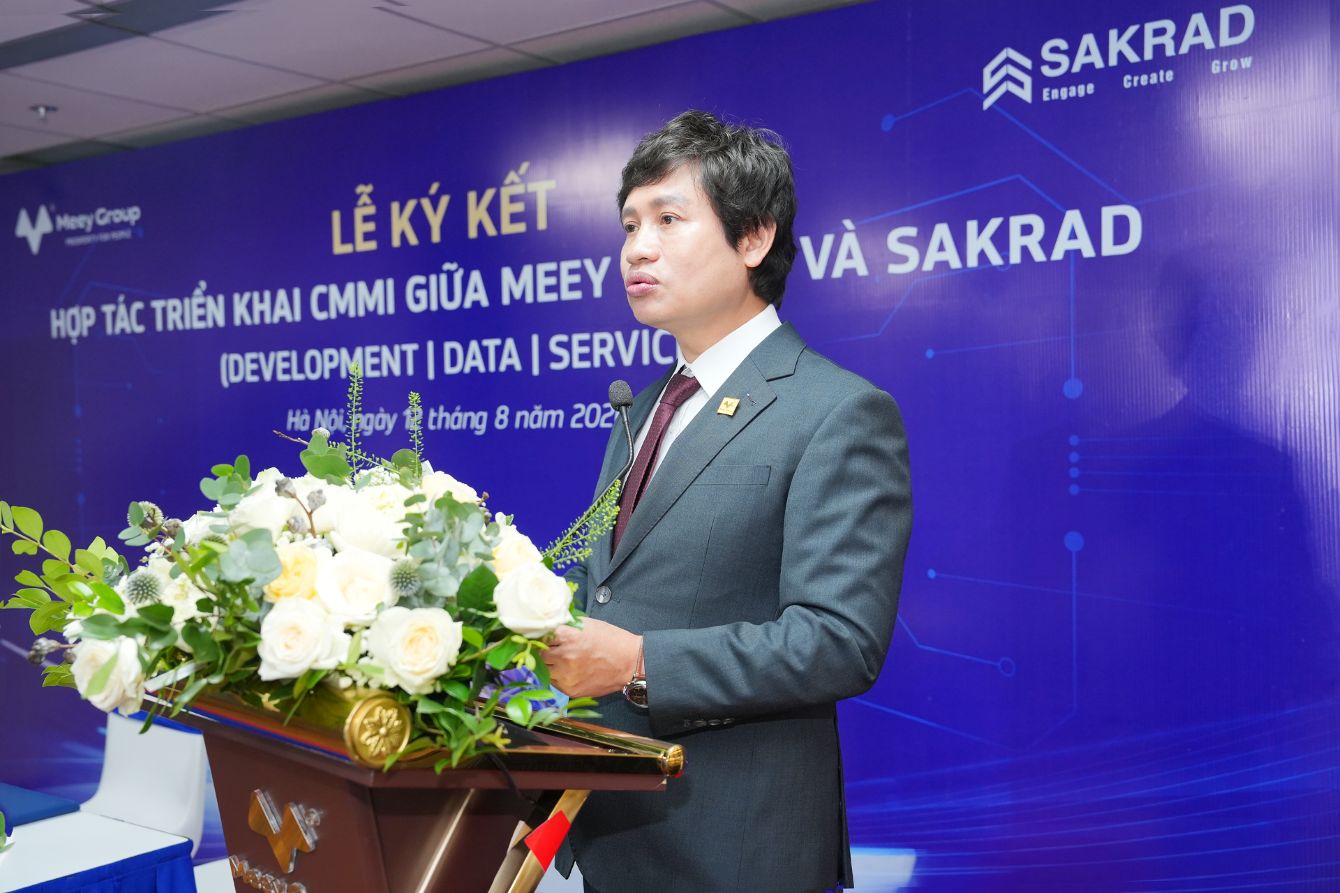 Ông Hoàng Mai Chung - Chủ tịch HĐQT Meey Group tại Lễ ký kết. Ảnh: Meey Group