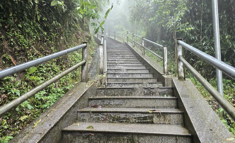 The way to the milestone - the furthest west of Vietnamese territory. Photo: Thanh An