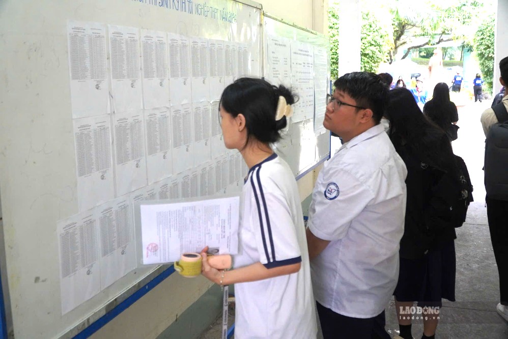Candidates taking the 2026 high school graduation exam. Photo: Chan Phuc
