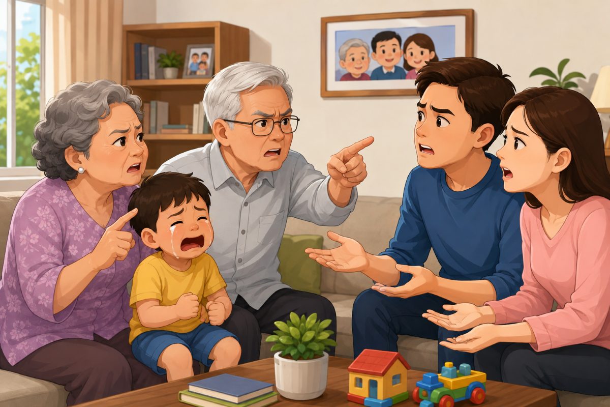 Pensions and income should not affect the decision-making power in families of many generations. Photo using AI tools