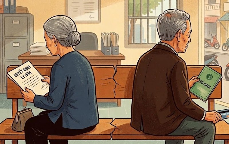 Pensions are private property of individuals, unless husband and wife agree that it is common property. Photo created by AI