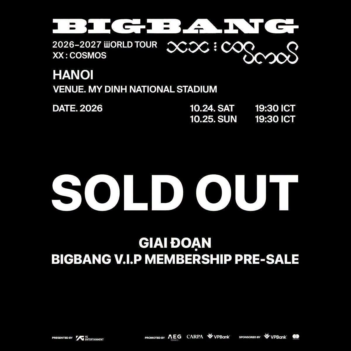 Nền tảng CTicket thông báo “cháy vé” trong đợt mở bán đầu tiên sau 2 tiếng. Ảnh: CTicket