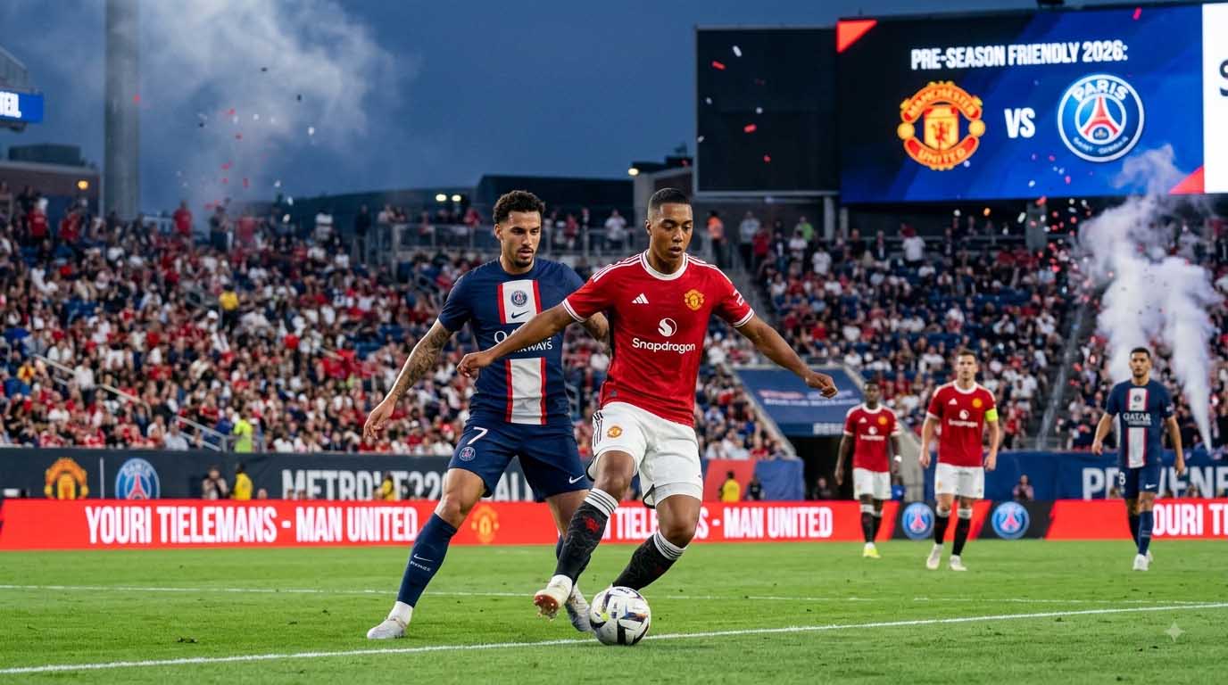 Youri Tielemans có màn trình diễn ấn tượng trước PSG. Ảnh tạo bởi Google Gemini
