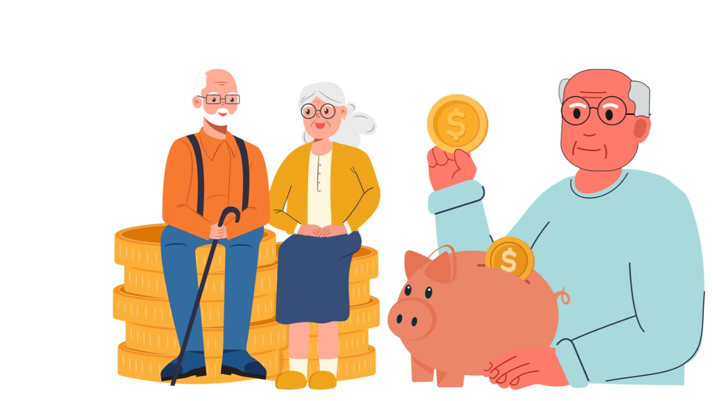When pensions are low, dividing money right at the beginning of the month helps control money more easily. Graphic photo: Huong Son/ Uses AI