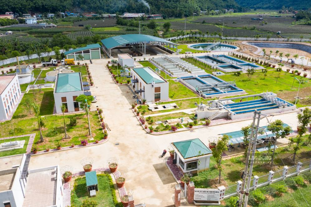 Nhà máy thoát nước, xử lý nước thải khu vực trung tâm Sơn La góp phần hoàn thiện hạ tầng thoát nước đô thị. Ảnh: Trường Sơn