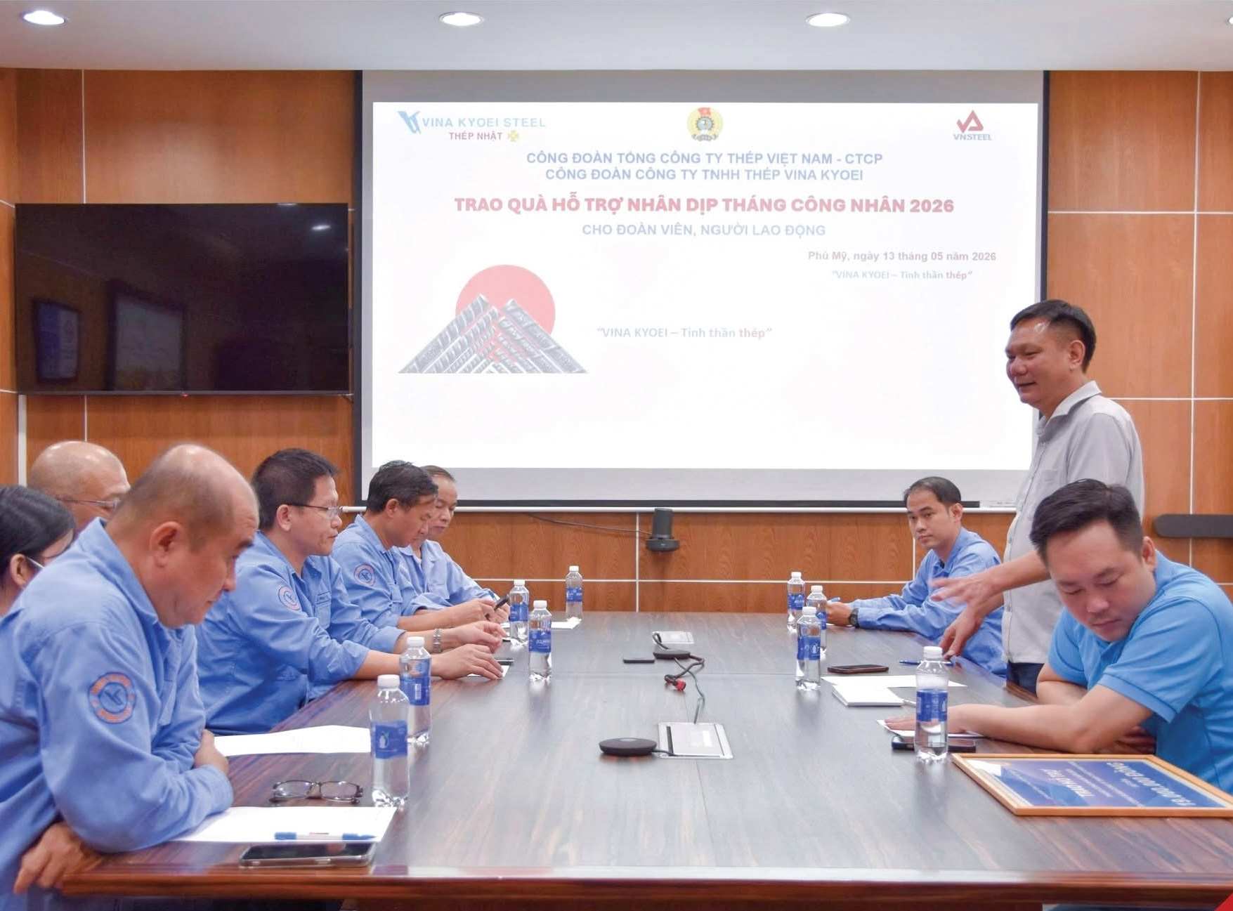 Công đoàn Công ty TNHH Thép Vina Kyoei tổ chức các hoạt động chăm lo đoàn viên, người lao động trong Tháng Công nhân 2026. Ảnh: Công ty TNHH Thép Vina Kyoei