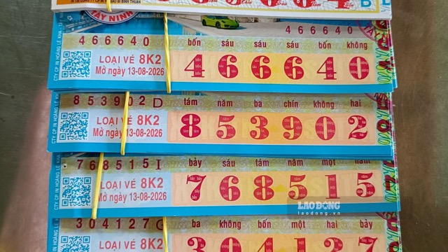 Xổ số miền Nam hôm nay - ngày 13.8 gồm các đài: Tây Ninh, An Giang, Bình Thuận. Ảnh: Hương Sơn