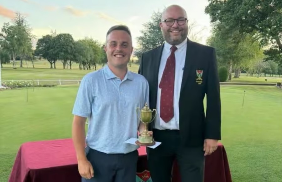 Matt Vigurs (left) is the person who made the longest hole-in-one in British golf history. Photo: Matt Vigurs / SWNS