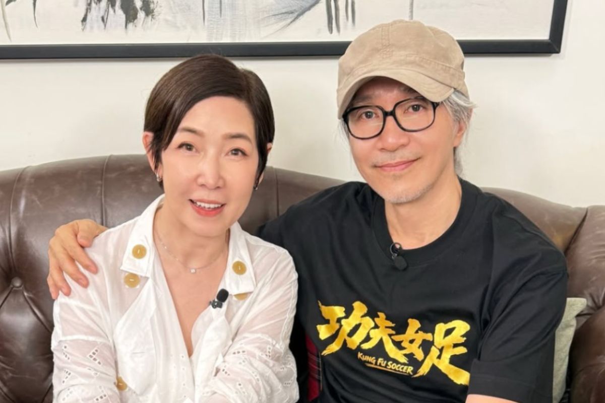 Stephen Chow and Leon Lai meet again after 13 years. Photo: Xinhua