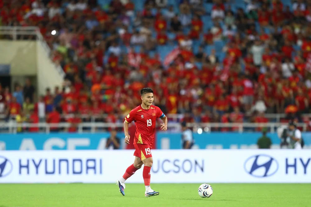 Captain Nguyen Quang Hai aims to defend the ASEAN Cup championship with the Vietnamese team. Photo: VFF