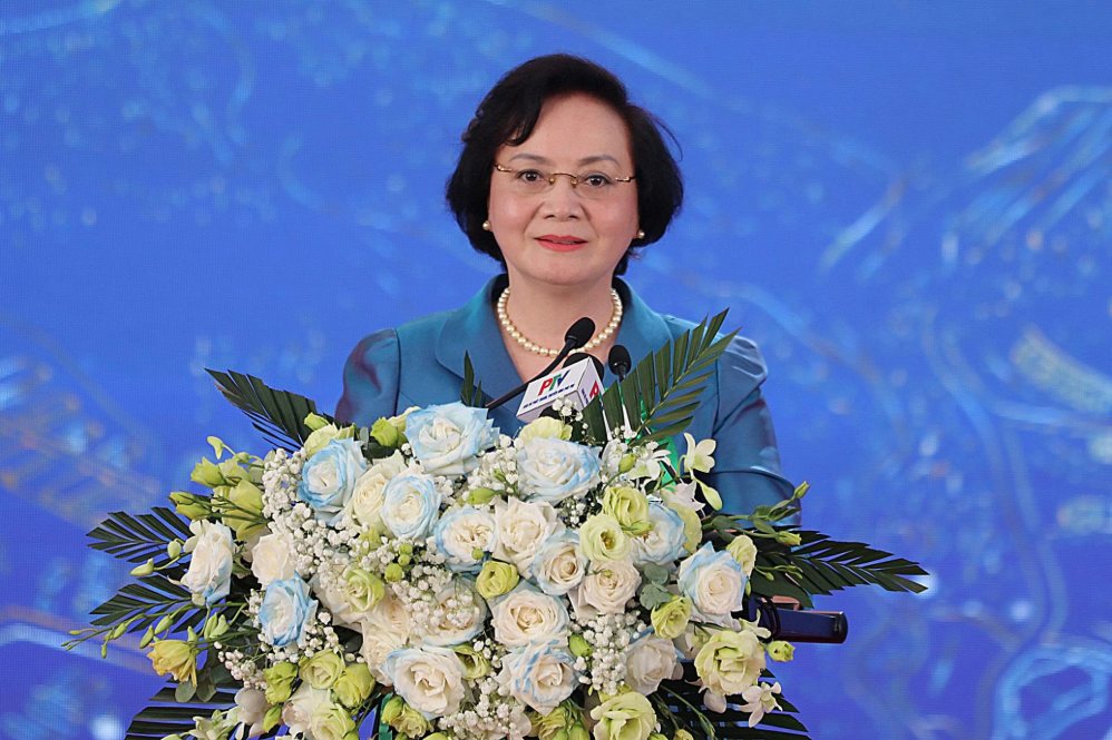Phó Thủ tướng Phạm Thị Thanh Trà phát biểu tại lễ khởi công. Ảnh: UBND tỉnh Phú Thọ