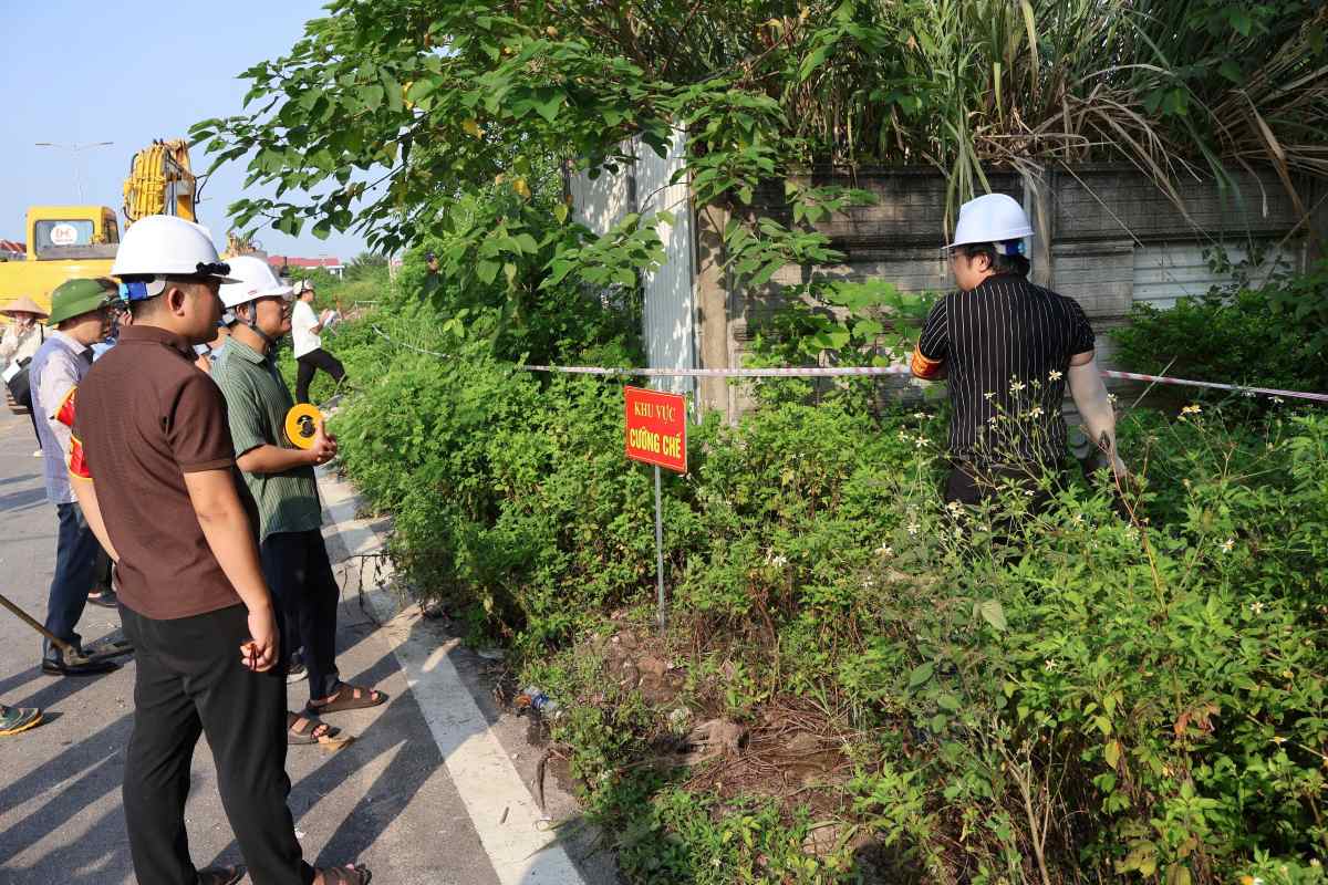 Area for forced land recovery to implement the project. Photo: Hai Phong e-Portal