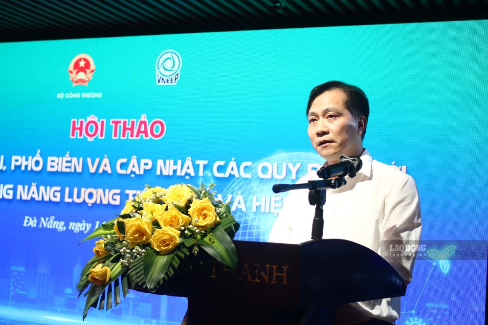 Ông Đặng Quang Thiện, Giám đốc Trung tâm Đổi mới sáng tạo và Khuyến công, Cục Đổi mới sáng tạo, Chuyển đổi xanh và Khuyến công - Bộ Công Thương. Ảnh: Thanh Huyền