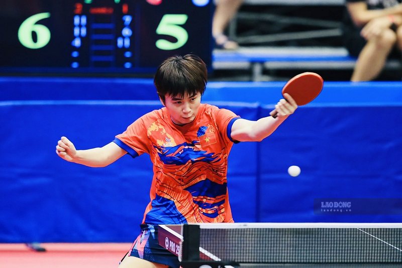 Nguyen Khoa Dieu Khanh has another gold medal in mixed doubles in table tennis at the 2026 National Sports Games. Photo: Minh Dan