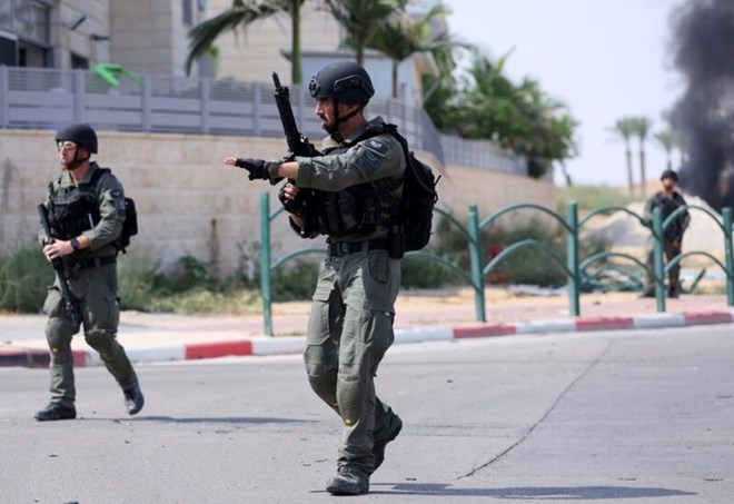 Binh lính Israel đang làm nhiệm vụ. Ảnh: Xinhua
