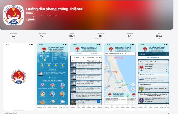 Application interface "Guidelines for disaster prevention and control".