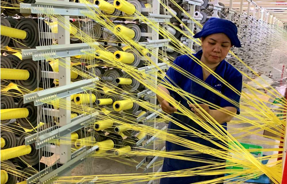 Workers of An Giang Construction Joint Stock Company participate in production labor. Photo: Company Trade Union