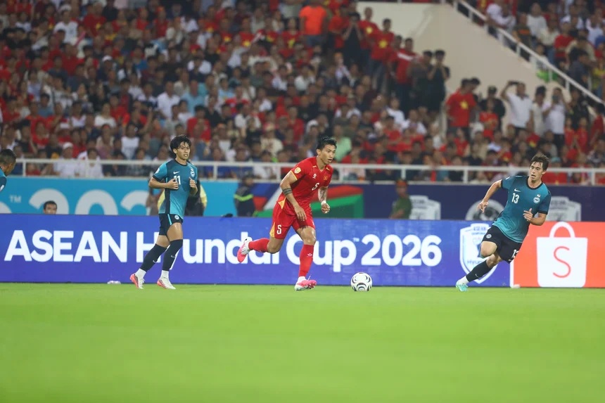 Đoàn Văn Hậu hướng tới trận bán kết ASEAN Cup 2026 cùng đội tuyển Việt Nam. Ảnh: VFF