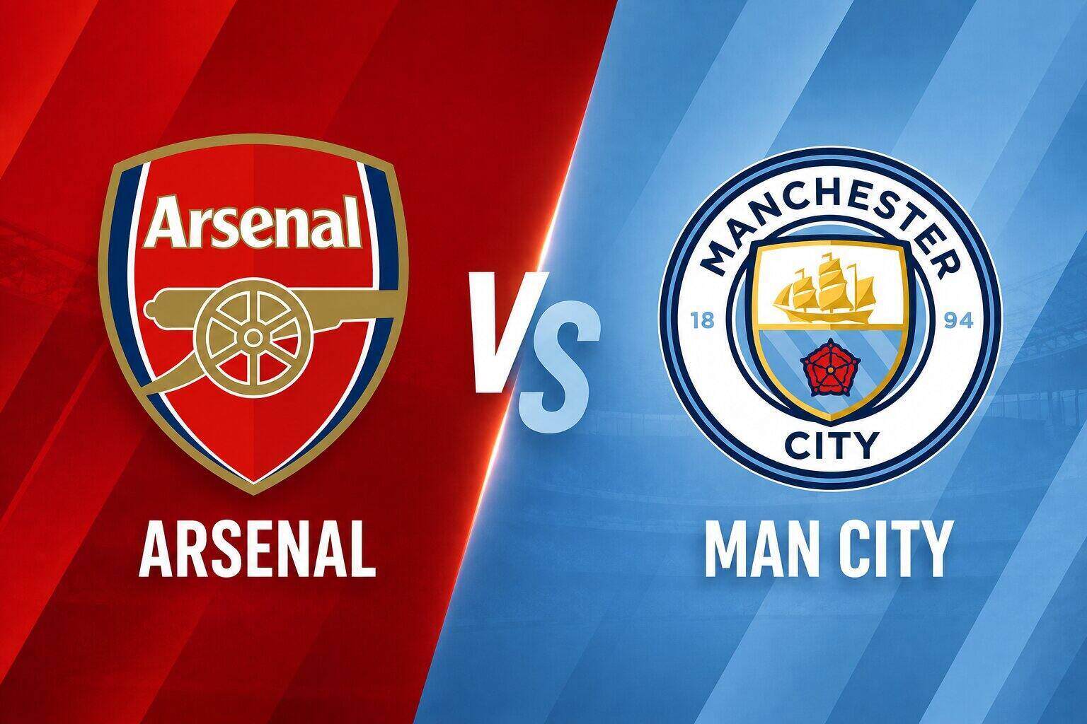 Arsenal vs Man City score prediction at the English Super Cup. Graphics: Van An