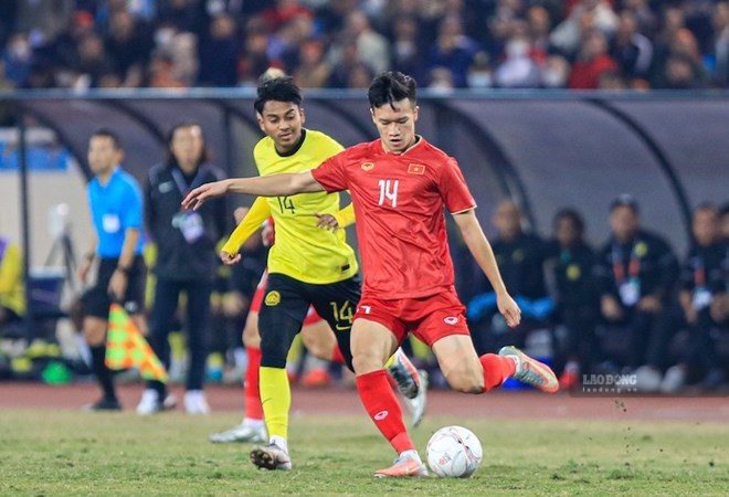 Vietnam team plays away against Malaysia in the first leg of the ASEAN Cup 2026 semi-finals. Photo: Minh Dan