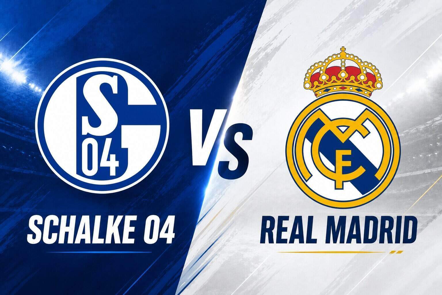 Football commentary Schalke 04 vs Real Madrid.  Graphics: Van An