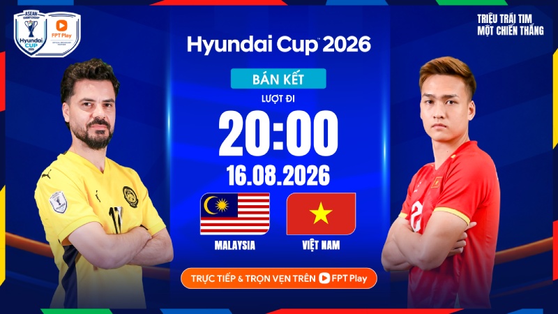 Vietnam team plays away against Malaysia in the ASEAN Cup 2026 semi-finals. Photo: FPT Play