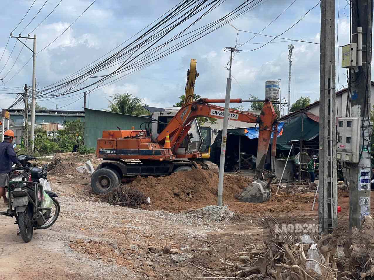 Đoạn qua phường Phú An cơ bản hoàn thành công tác thu hồi đất. Ảnh: Đình Trọng