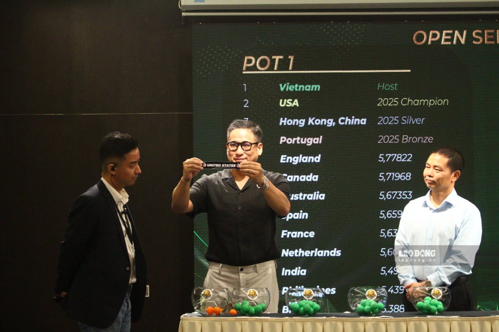Official draw to determine the first groups of the national category. Photo: Thanh Huyen
