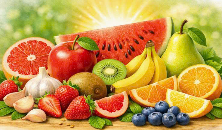 Eating low-calorie fruits helps to lose weight safely, provides fiber and vitamins to support a healthy figure. Graphics: AI