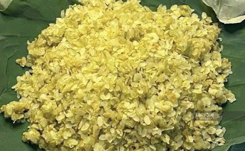 The weight loss process will not be affected if you eat fresh young rice flakes properly. Photo: Kieu Vu