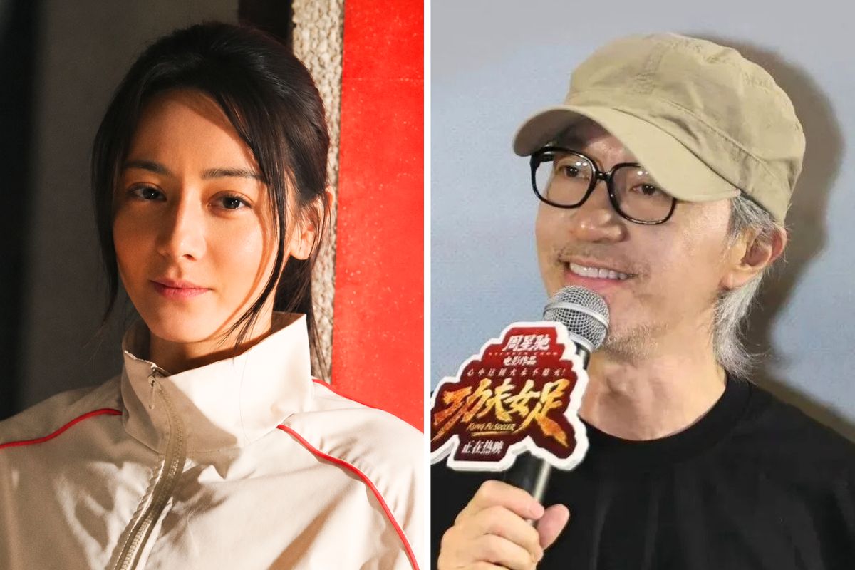 Dilraba Dilmurat and Stephen Chow. Photo: Xinhua