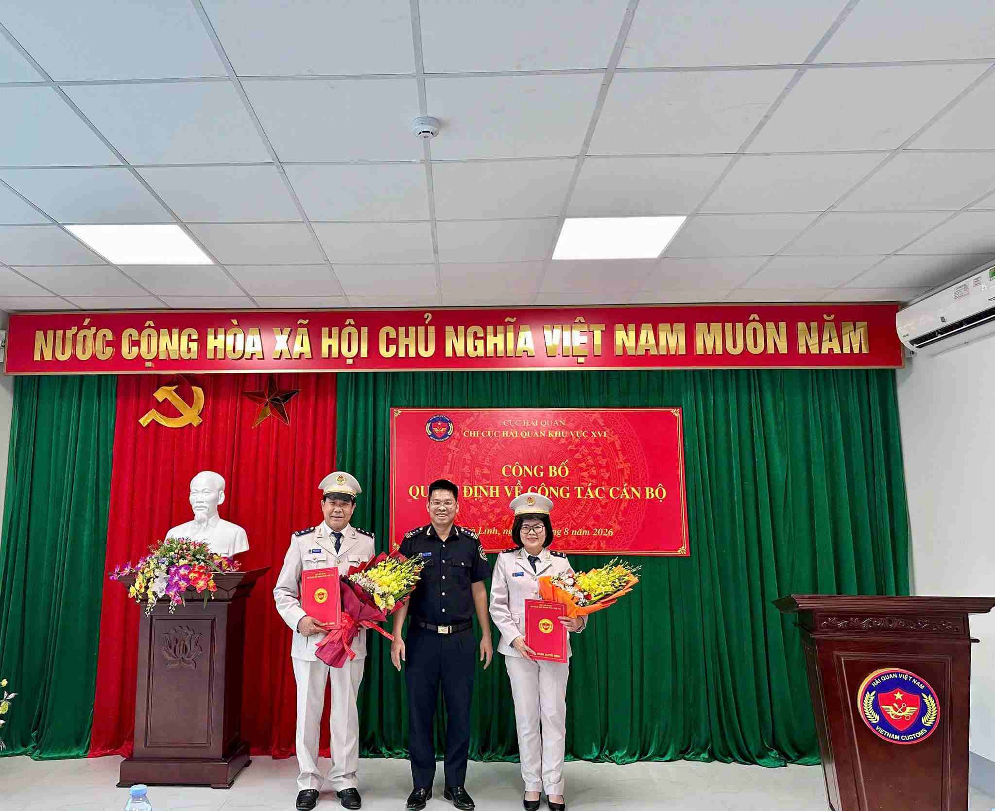 The leadership apparatus of Tra Linh International Border Gate Customs (Cao Bang) has just been consolidated. Photo: Sub-Department of Customs Region XVI